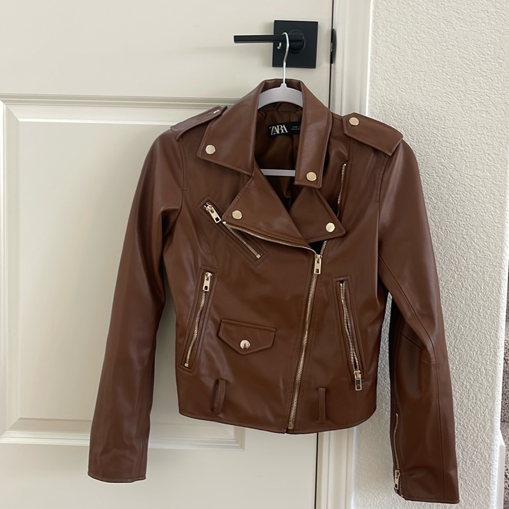 Zara Faux Leather Jacket NWOT